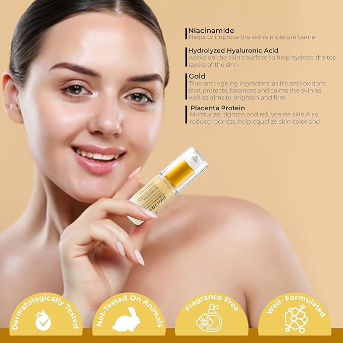 Golden Placenta Ultra Eye Cream - 0.51 fl oz / 15 ml, Luxury Eye Contour Treatment for Wrinkles and Dark Circles-VivaGrace Women