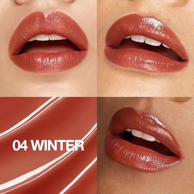 1Pcs Tinted Lip Balm Moisturizing Lipstick – Cool Plum Red Sheer Hydrating Lip Color for Dry Lips – Nourishing Lip Balm for All Women with a Subtle Natural Scent (S04 Winter)-VivaGrace Women