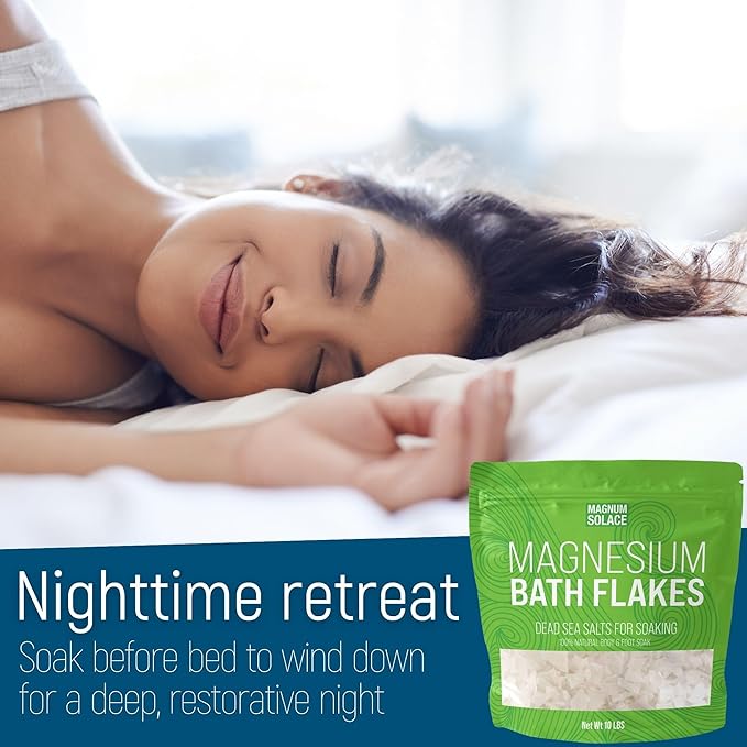 Magnesium Flakes for Bath - Magnesium Chloride Flakes - Dead Sea Salts for Soaking, 3 LBS-VivaGrace Women