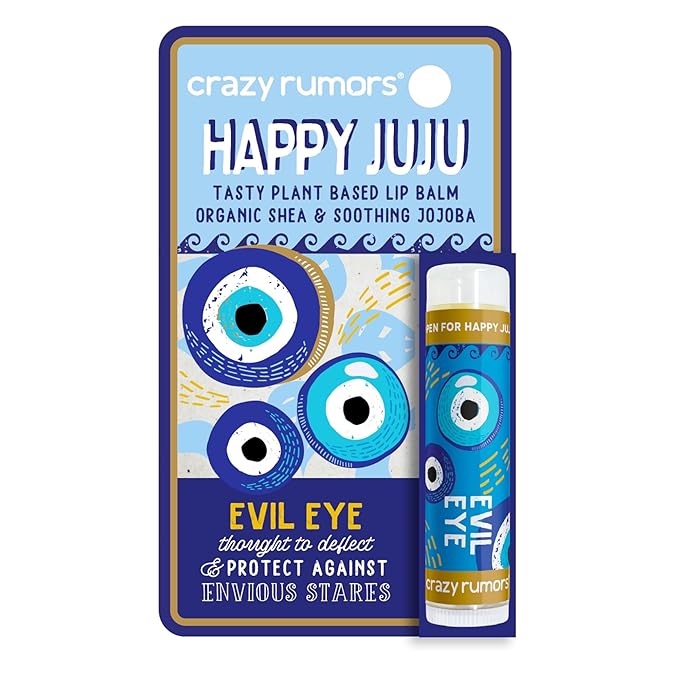 Crazy Rumors Happy Juju All Natural, Plant-Based Lip Balm with Organic Shea & Jojoba 1 Pack (Evil Eye)-VivaGrace Women