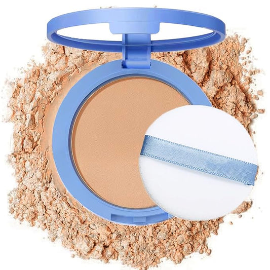 Oil Control Face Pressed Powder,Matte Smooth Flawless Setting Powder Makeup,Waterproof Long Lasting Finishing Powder,Cruelty Free Lightweight Face Cosmetics,0.35Oz(PURE BEIGE)-VivaGrace Women