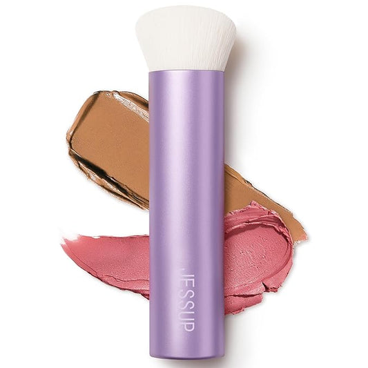 Jessup Foundation Brush for Liquid Makeup, Face Kabuki Makeup Brush for Contour Powder Blush and Bronzer, Ultra-Soft Fiber Perfect for Blending Liquid AS003-VivaGrace Women