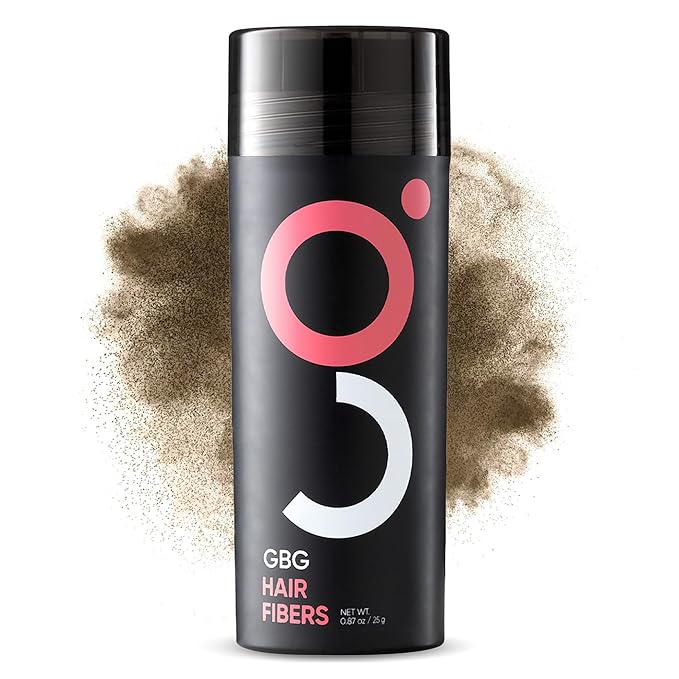 GBG Hair Fibers for Thinning Hair & Bald Spots (Light Brown) - 25g Bottle - Conceals Hair Loss - Instant Cover Up & Volume in 30 Seconds, Hair Powder for Women & Men - Cruelty Free-VivaGrace Women