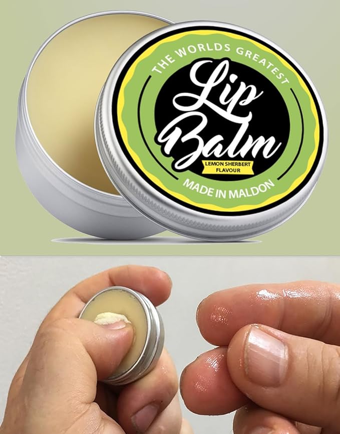 Lip Balm - Lemon Sherbet Flavoured Natural & Organic Lip Moisturizer Balm | Made with Shea Butter Beeswax Jojoba oil & Hemp Seed Oil, The Beard & the Wonderful Lip Balms for Dry & Cracked Lips | 15mL-VivaGrace Women