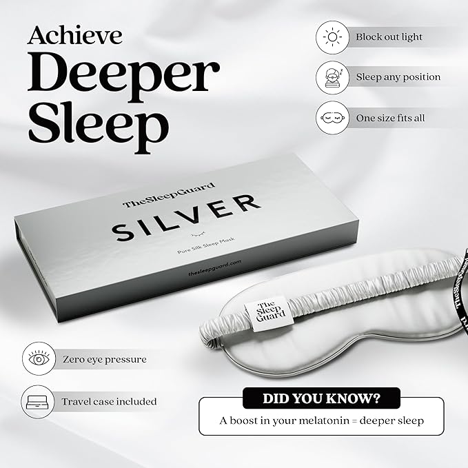 Pure Silk Sleep Mask [100% 6A Mulberry Silk, 22 Momme] Light Blocking Travel Essentials. Eye Masks for Sleeping. Black Oeko-Tex Blindfold. Eye Covers for Men & Women-VivaGrace Women