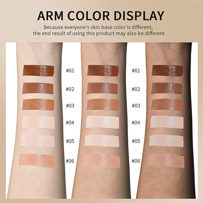 Multi-Use Foundation Stick Beauty Balm Serum Boosted Skin Tint, On-The-Go Tinted Solid Serum, Lightweight and Buildable Creamy Skin Tint Stick Makeup, Natural Finish(04#)-VivaGrace Women