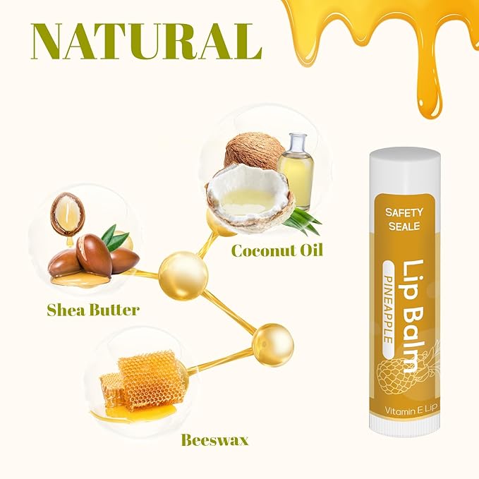 36 Pack Natural Lip Balm Bulk with Vitamin E and Coconut Oil - Moisturizing, Soothing, and Repairing Dry and Chapped Lips - 12 Flavors - Non-GMO-VivaGrace Women