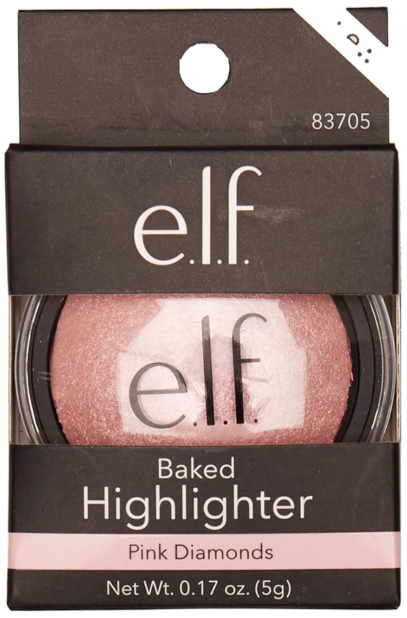 e.l.f. Studio Baked Highlighter 83705 Pink Diamonds 0.17 OZ (5g)-VivaGrace Women