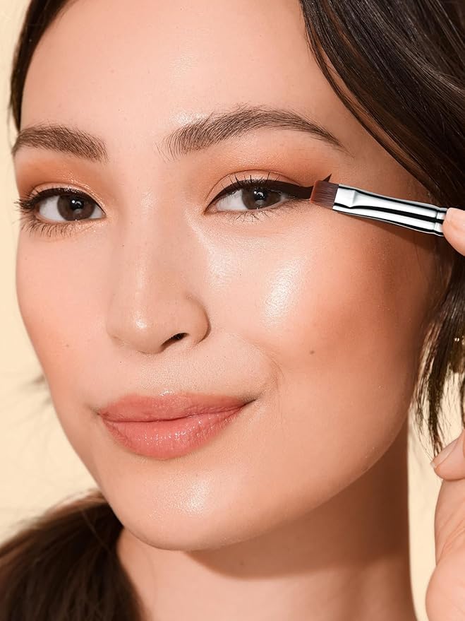 EIGSHOW Flat Eyeliner Brush, Professional Precise Eyebrow Concealer Brush for Sharp Defined, Eye Liner Application with Gel Liquid Cream Powder (E808)-VivaGrace Women