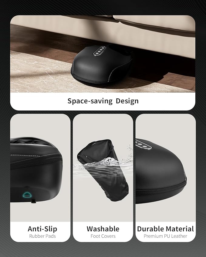 Nekteck Shiatsu Foot Massager with Heat [2025 Upgraded], Foot Massager Machine for Plantar Fasciitis, Neuropathy Pain, Deep Kneading, Air Compression, APP Control, Gifts for Her Him, Fits Up to 13"-VivaGrace Women