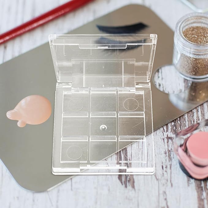 2pcs Empty Lipstick Palette Clear Lipstick Case Mini Highlighters Cross Body Bag Portable Makeup Organizer Storage Cases Sample Eye Shadow Plastic Empty Bracket Travel-VivaGrace Women