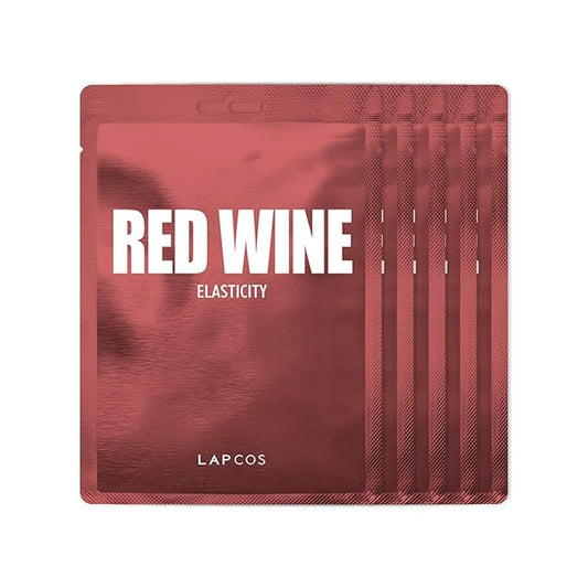LAPCOS Red Wine Sheet Mask, Daily Face Mask to Restore and Soften Skin, Korean Beauty Favorite, 5-Pack-VivaGrace Women