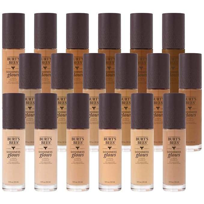 Burt's Bees Goodness Glows Liquid Makeup, Chestnut - 1.0 Ounce-VivaGrace Women