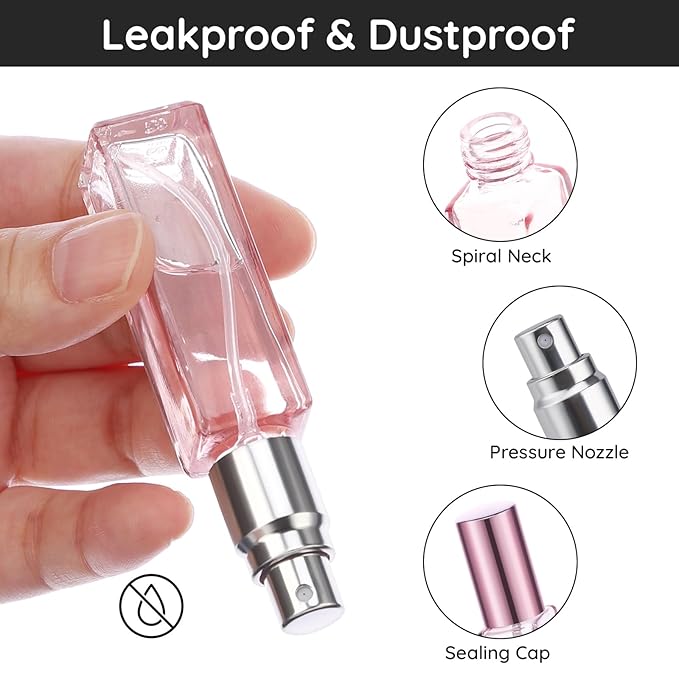 Segbeauty 10ML Refillable Perfume Bottle, 10 Packs Fine Mist Atomizer Sprayer, Empty Glass Spray Bottle Mini Portable Travel Atomizer for Toiletries, Fragrance Scent Pump Dispenser-VivaGrace Women