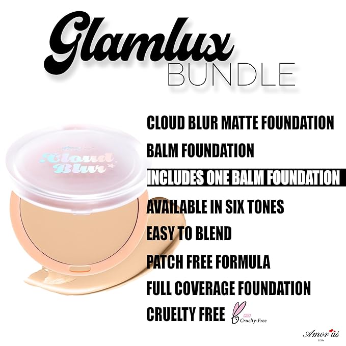 Beauty Amorus Cloud Blur Matte Balm Foundation, Full Coverage, Creamy Smooth Made in Korea, K-Beauty, Even Buildable Texture, Patch Free, Easy to Blend (Buff Beige, 0.3 oz)-VivaGrace Women