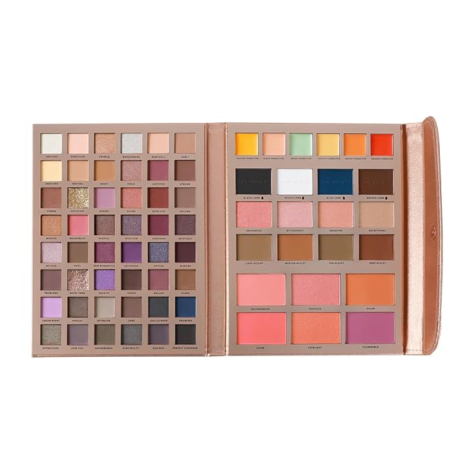 Profusion Cosmetics Artistry Attire 72pc Beauty Portfolio and complete Beauty Arsenal with Eyeshadows, Highlighters, and More in One, Versatile Beauty Essential with an All in One Makeup Kit-VivaGrace Women