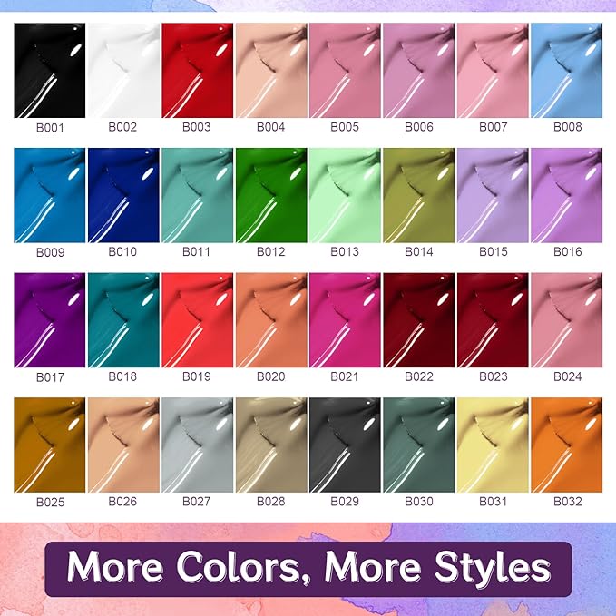 JODSONE 36 Pieces Gel Nail Polish Set U V Light Nail Drill Beginner Set Glossy Surface Easy To Apply Matte Texture All-In-One Manicure Kit-VivaGrace Women