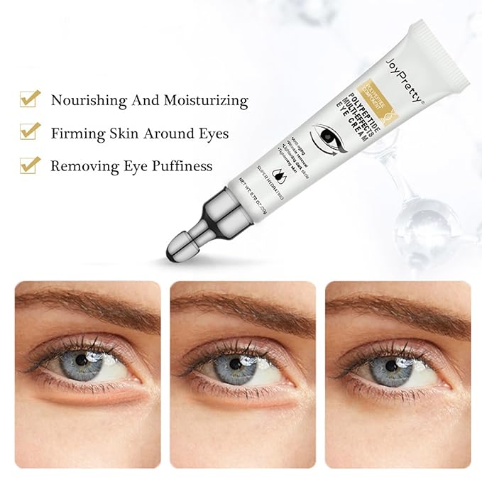 Polypeptide Eye Cream for Dark Circles,Bags Under and Puffiness,Polypeptide Eye Cream Anti Aging Firming Eye Cream,Wrinkie Removal Dark Circles Remove Eye Bags Nourishing Eye Serum Skin Care-VivaGrace Women