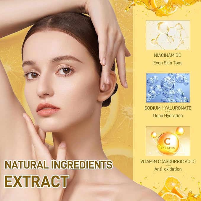 Skin Care Set, Vitamin C Skin Care Sets & Kits, Skin Care for Teenage Girls Gift Set with Cleanser, Toner, Serum, Eye Cream, Facial Cream, Facial Skin Care Sets & Kits for Teenage Girls Women-VivaGrace Women