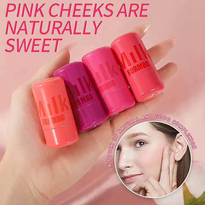 Cooling Water Jelly Tint Blush Makeup Blush Stick 3-in-1 Lip and Cheek Tint Stain Jelly Blush Multi-use Clear Glossy Gel Blush,0.18 Oz (Splash Berry, 0.18 Oz)-VivaGrace Women