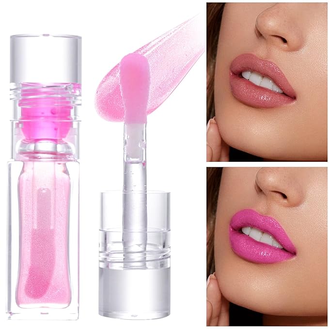 Magic Color Changing Lip Oil, Hydrating Lip Glow Oil Plumping Gloss Tinted Lip Balm Transparent Moisturizing Toot Lip Care-VivaGrace Women