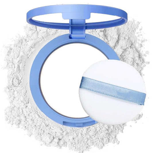 Oil Control Face Pressed Powder,Matte Smooth Flawless Setting Powder Makeup,Waterproof Long Lasting Finishing Powder,Cruelty Free Lightweight Face Cosmetics,0.35Oz(WHITE)-VivaGrace Women