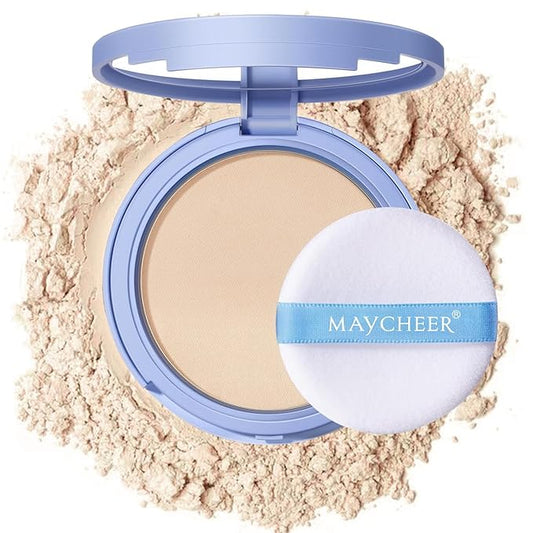 Oil Control Face Pressed Powder,Matte Smooth,Waterproof Long-Lasting Setting Powder, Perfect Lightweight Facial Makeup For Soft Focus Finish,Minimizes Fine Lines And Pores,0.35Oz (CLASSIC IVORY)-VivaGrace Women