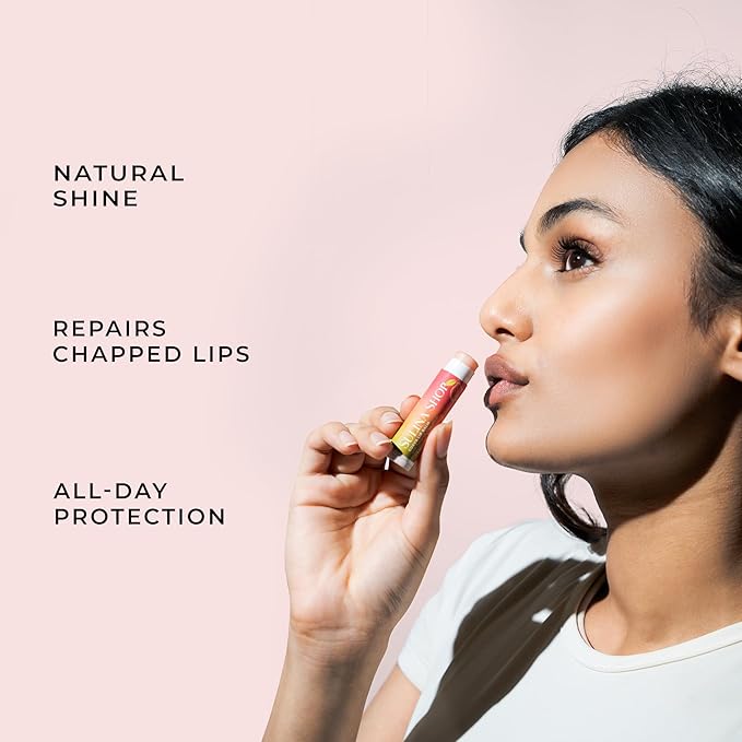 Guava Lip Balm Hydrating for Dry Lips - Natural Lip Moisturizer with Ceramide, Squalane & Castor Oil, Protects Lip Barrier, Lip Care for Chapped Lips, Lip Repair - 0.15 Fl oz-VivaGrace Women
