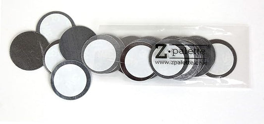 Round Metal Stickers 26mm 30-Pack for Non-Magnetized Makeup Pans-VivaGrace Women
