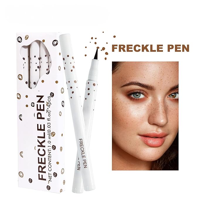 Freckle Pen 4 Colors Natural Freckle Pen Fake Freckle Pen Waterproof Long Lasting Soft Spots Natural Relaxing Sun Makeup (4PC)-VivaGrace Women
