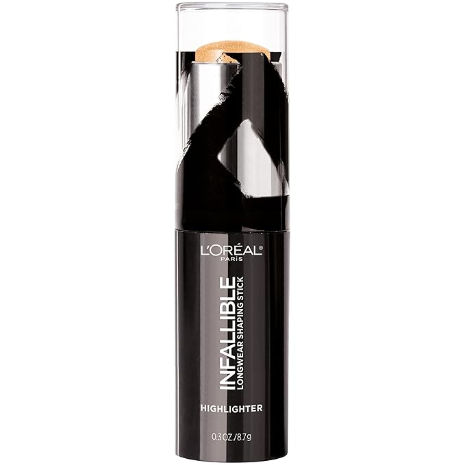 L’Oréal Paris Makeup Infallible Longwear Highlighter Shaping Stick, Up to 24hr Wear, Buildable Cream Highlighter Stick, 41 Gold is Cold, 0.3 oz.-VivaGrace Women