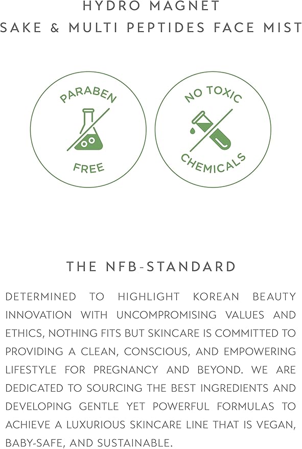 NOTHING FITS BUT Hydro Magnet Facial Mist, Hydrating Toner with Hyaluronic Acid, Fermented Sake & Multi Peptides (3.4 Fl Oz/ 100 ml)-VivaGrace Women