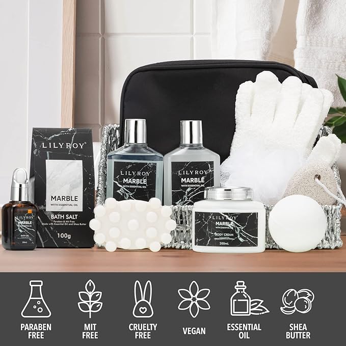 Fathers Day Gifts for Men Dad - 12-Piece Ultimate Bath & Body Gift Set for Women, Spa Gift Basket, Spa Collection with Bath Bomb | Mother's Day, Christmas, Birthday Gifts, All Occasion Holiday Present-VivaGrace Women