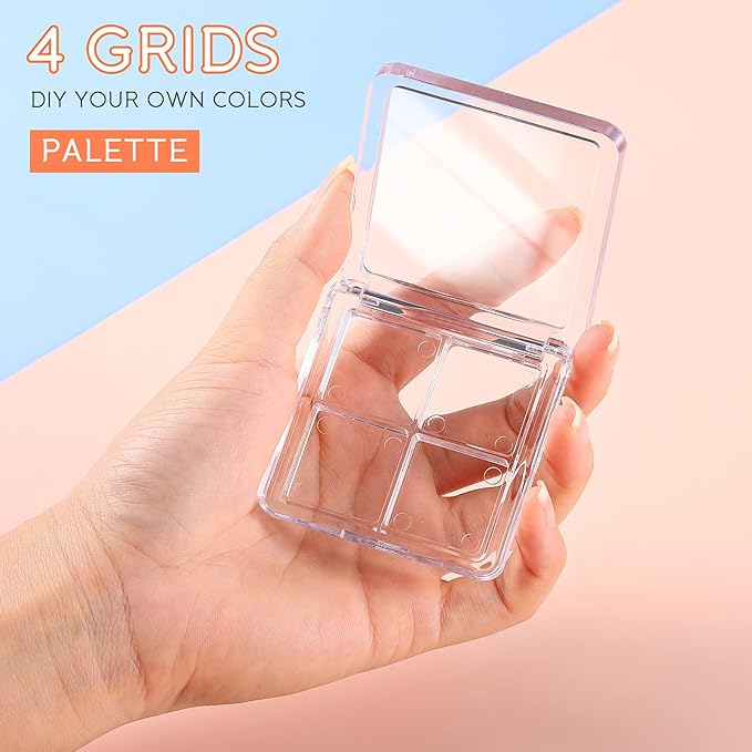 Beaupretty Empty Lipstick Palette，2 Pieces Empty Lipstick Box DIY Eyeshadow Powder Blush Lipstick Palette Empty Highlighters Container Empty Eyeshadow Pan Makeup Palette for Women