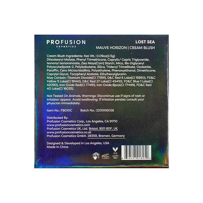 Profusion Cosmetics Sea Witch Cream Blush, Channel Your Inner Siren for Mesmerizing Look, Get Mermaid Glow and Achieve Stunning Cheek Color with Sea Witch Cream Blush (Mauve Horizon, 1)-VivaGrace Women