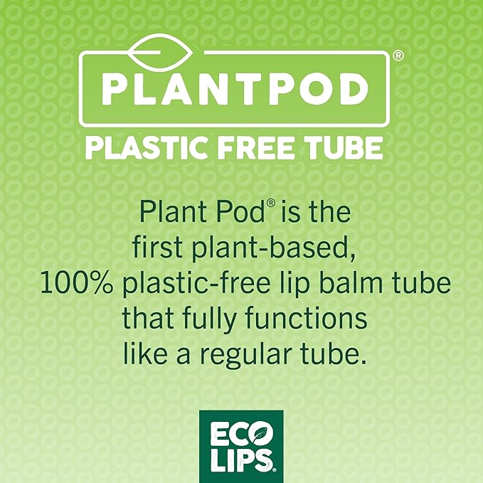 Eco Lips Vegan Superfruit Bee Free Lip Balm Includes Candelilla Wax, Organic Cocoa Butter and Coconut Oil. 100% Plastic-Free Plant Pod Packaging. 3-Pack-VivaGrace Women