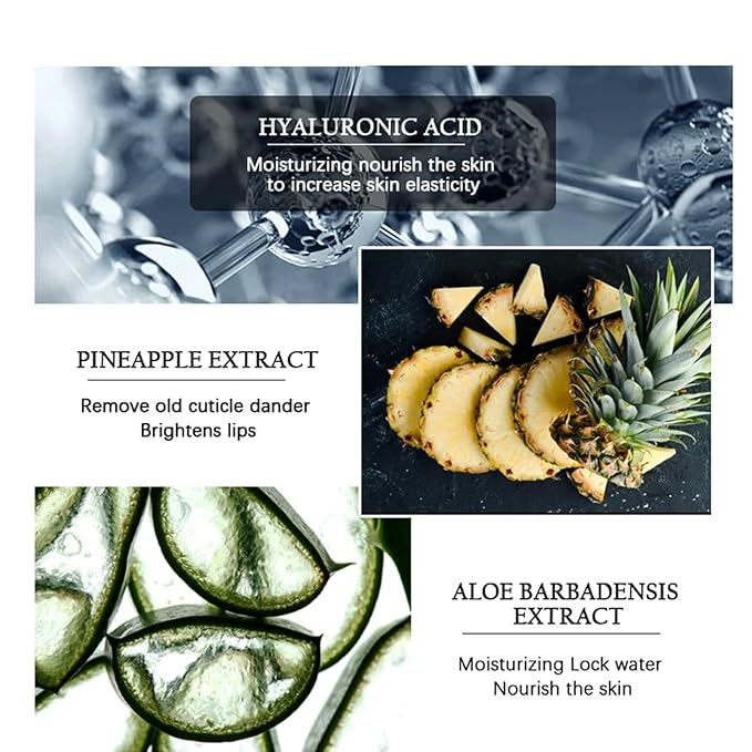 2PC Lip Balm Fade Dark Pigment Whitening Moisturizing Lip Hyaluronic Acid Exfoliating Dead Skin Lightening Lip Care (Yellow)-VivaGrace Women