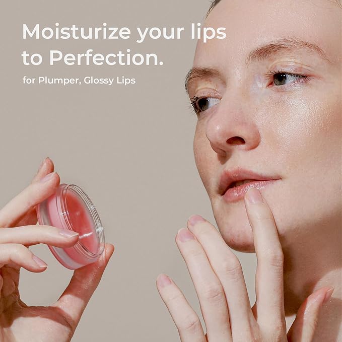 Natural Plumping Vitamin E Lip Mask, 0.46 Oz | Hydrating Lip Moisturizer For Soft, Smooth, Plump Lips, With Organic Shea Butter, Vegan Waxes, Collagen Boosters, Korean Skincare, Lip Gloss-VivaGrace Women