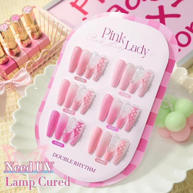 Double Rhythm 6 Pcs 15 ML Gel Polish Set Same Color Same Bottle Soak Off Gel Polish Kit Nail Art Manicure Salon DIY at Home for Women (Neutral Skin Pink Nude Beige -T6-53)-VivaGrace Women