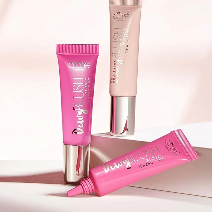 Ciaté London Dewy Blush Glossy Cheek Tint, Brightening Yuzu Extract, Detoxing Dragon Fruit Extract, Refreshing Fruit Scent, Coconut - 1-VivaGrace Women