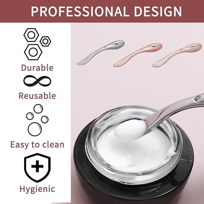 NIIIYTYB3 Pcs Eye Cream Applicator Tool Metal Eye Massager Wand 2 in 1 Zinc Alloy Roller for Under Eye Face Applicator Moisturizer Wand Stick with Spatula Mini Skincare Cosmetic Spatulas-VivaGrace Women