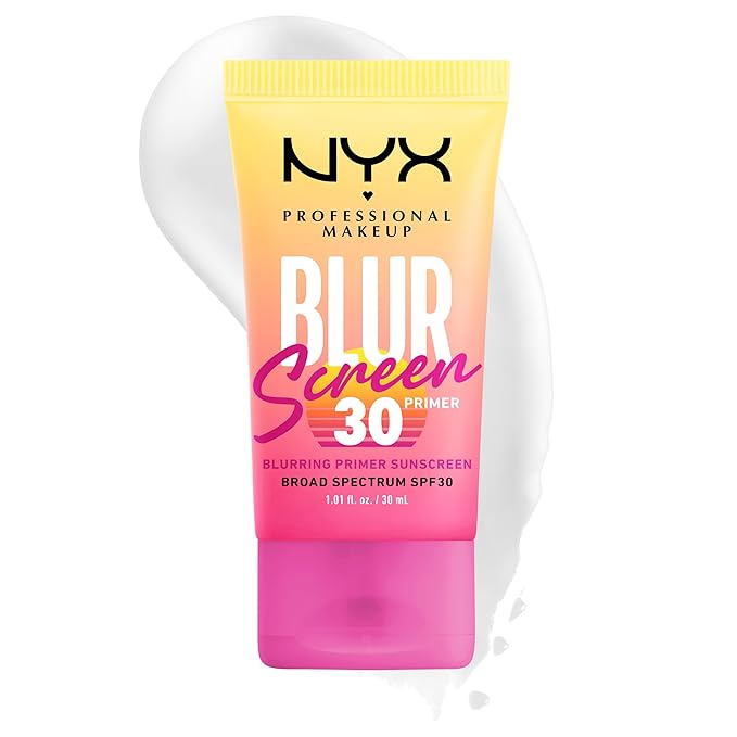 NYX PROFESSIONAL MAKEUP Blurscreen SPF 30 Primer, 3-in-1 Blurring Makeup Primer with Sunscreen, Vegan Formula with No White Cast or Greasy Feeling-VivaGrace Women