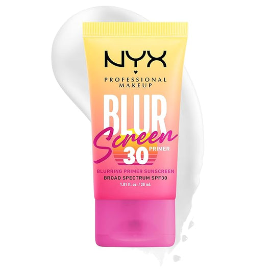 NYX PROFESSIONAL MAKEUP Blurscreen SPF 30 Primer, 3-in-1 Blurring Makeup Primer with Sunscreen, Vegan Formula with No White Cast or Greasy Feeling-VivaGrace Women