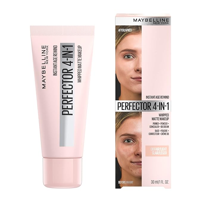 Maybelline Instant Age Rewind Instant Perfector 4-In-1 Matte Makeup, 00 Fair/Light, 1 Count-VivaGrace Women