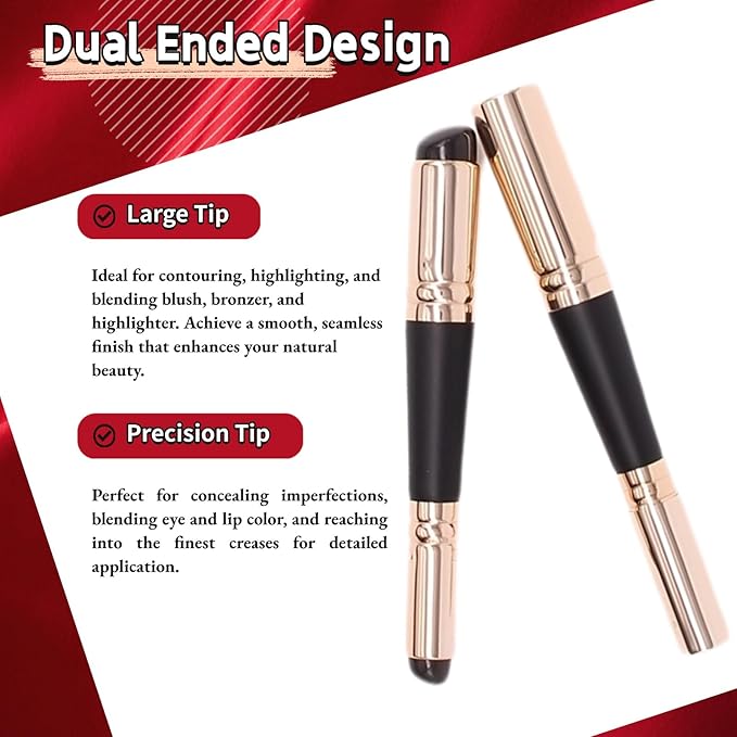 Dual Ended Silicone Lip Brush with Lid, Jelly-like Lip Makeup Brush, Versatile Makeup Applicator for Lips, Concealer, Contour, Blush, Bronzer, and Eyes, 1 count-VivaGrace Women
