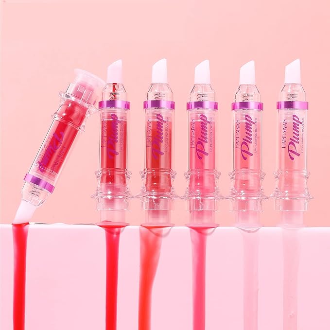 Natural Spicy Lip Plumping Booster Lip Plumping Oil，Lip Plumper Gloss, Ultra-Hydrating & Nourishing Plump and Pout Lip Plumper, Glossy Finish Fuller Lip Plumping Lip Gloss for Women Girls(06#)-VivaGrace Women