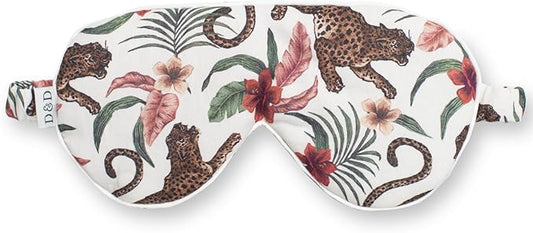 Desmond & Dempsey Cotton Luxe Eye Mask (Soleia Leopard Print Cream)-VivaGrace Women