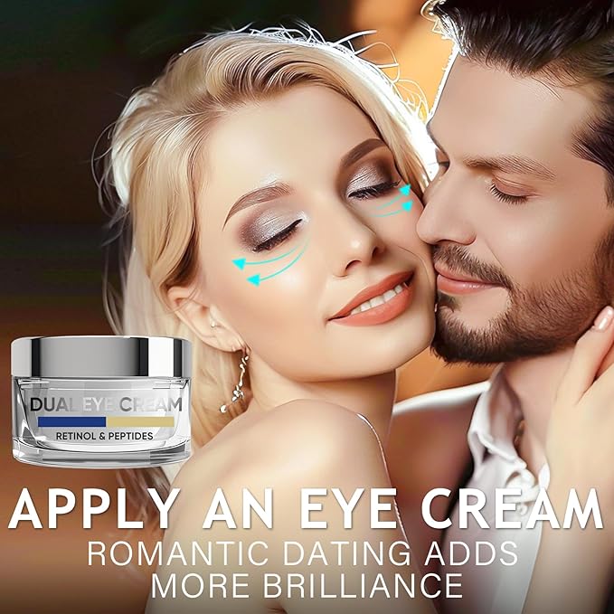 Eye Cream, Dual Eye Cream Anti Aging with Advanced Retinol and Peptides, Under Eye Cream for Dark Circles, Fine Lines, Puffiness and Bags Under Eyes-VivaGrace Women