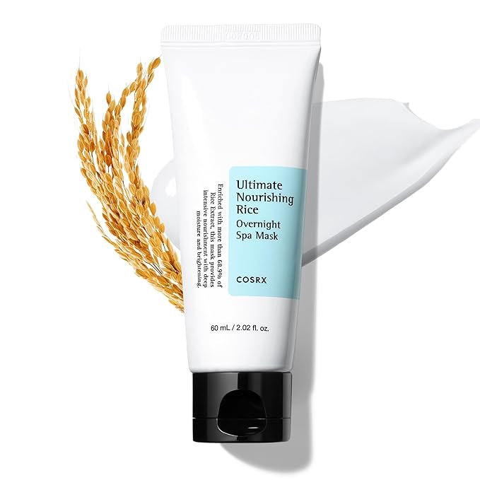 COSRX Ultimate Nourishing Rice Overnight Spa Mask, 60ml / 2.02 fl.oz | Rice Extract 68% and Niacinamide 2%, Korean Skin Care, Animal Testing Free, Paraben Free-VivaGrace Women