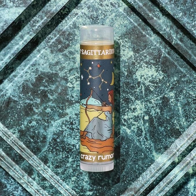 Crazy Rumors Sagittarius Zodiac All Natural, Plant Based Lip Balm to Moisturize and Nourish your Lips - Fire Blend (Sweet Orange, Fresh Berry, Aromatic Spice)-VivaGrace Women